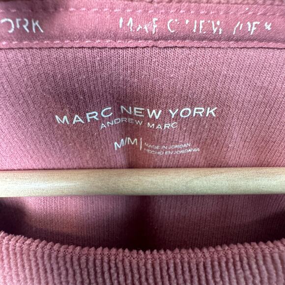 Marc New York Medium Ribbed Sweater Soft Cozy Pinkish Mauve Pullover - Picture 3 of 4